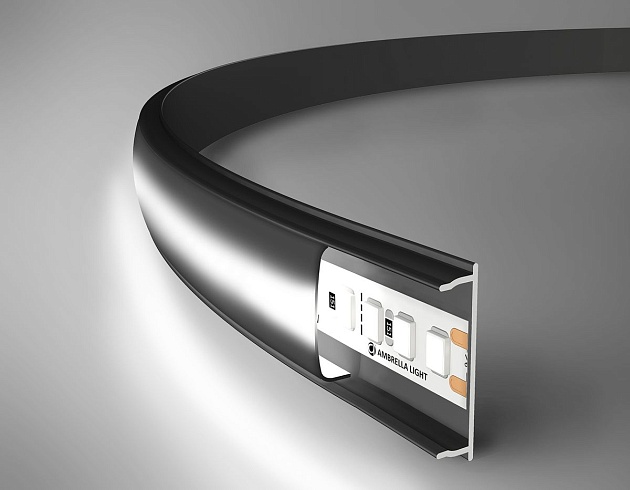 Профиль с рассеивателем Ambrella Illumination GP1600BK/BK Фото № 5