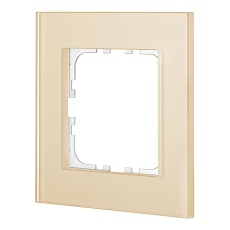 Рамка LK Studio 1-постовая, натуральное стекло (кремовый) LK80 844117-1 1