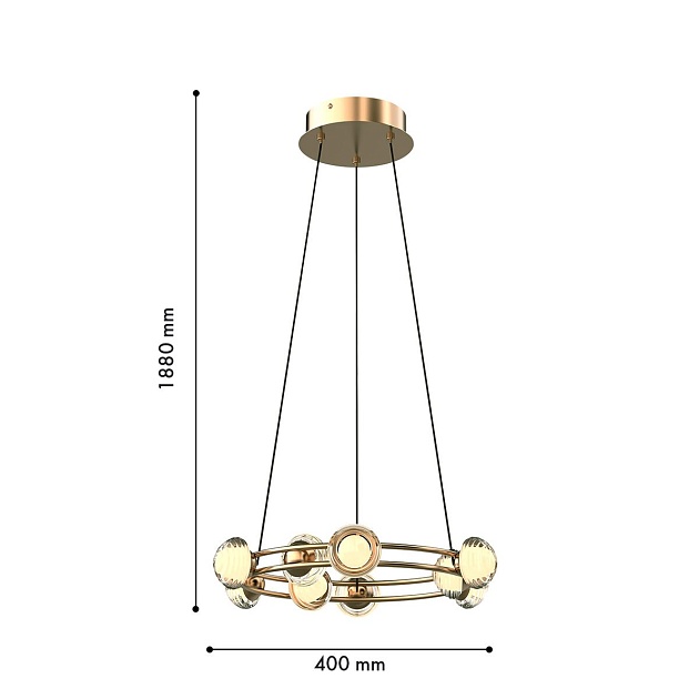 Подвесная светодиодная люстра Favourite Rondell 4382-9P изображение 2 Подвесная светодиодная люстра Favourite Rondell 4382-9P Фото № 2