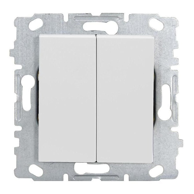 Выключатель двухклавишный Vesta-Electric Roma белый FVK000201BEL Фото № 1