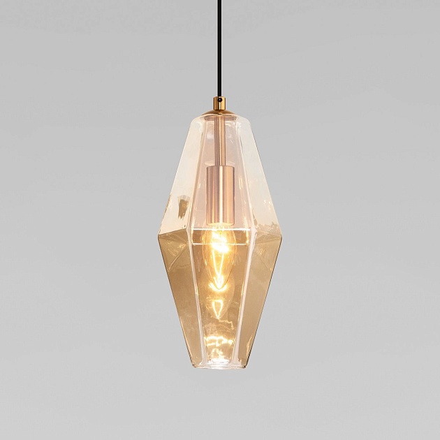 Подвесной светильник Eurosvet Prism 50236/1 янтарный Фото № 4