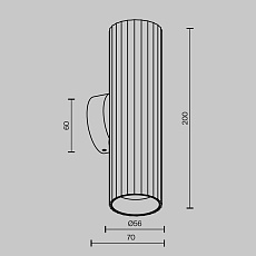 Бра Maytoni Technical Calipso C106WL-02-GU10-BS 2