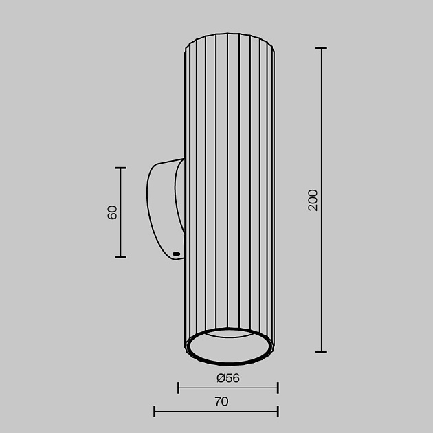 Бра Maytoni Technical Calipso C106WL-02-GU10-BS Фото № 3