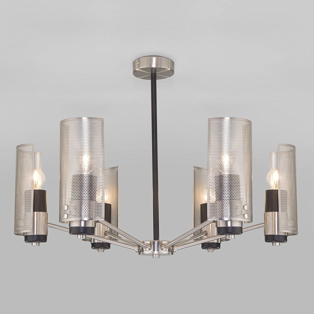 Потолочная люстра Eurosvet Grino 70139/6 никель изображение 1 Потолочная люстра Eurosvet Grino 70139/6 никель Фото № 1