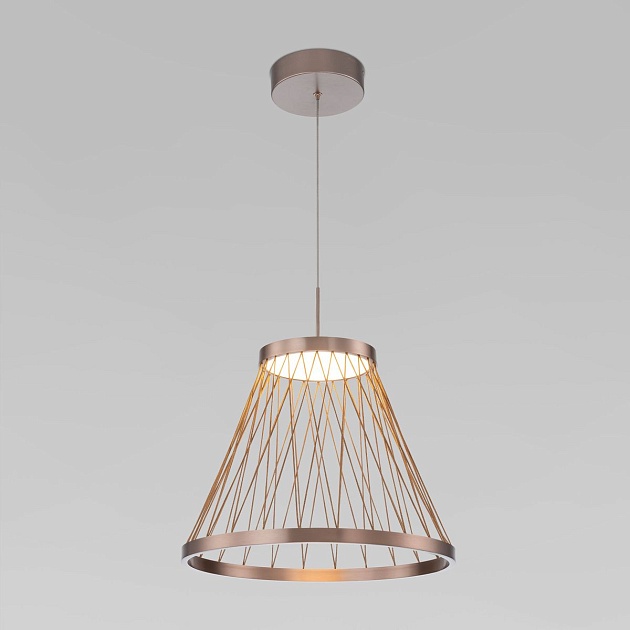 Подвесной светодиодный светильник Eurosvet Cesta 40016/1 LED коричневый изображение 1 Подвесной светодиодный светильник Eurosvet Cesta 40016/1 LED коричневый Фото № 1