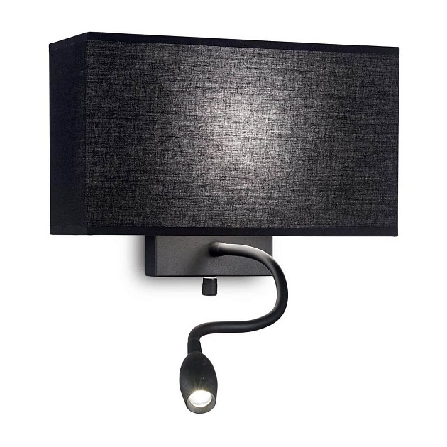 Настенный светильник Ideal Lux Hotel AP2 All Black 215709 Фото № 1