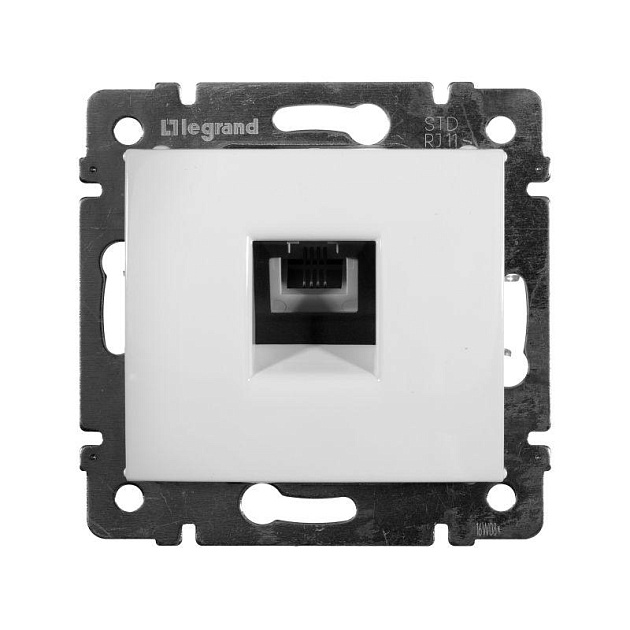 Розетка телефонная RJ11 Legrand Valena белая 774438 изображение 1 Розетка телефонная RJ11 Legrand Valena белая 774438 Фото № 1