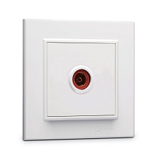 Розетка Makel телевизионная оконцевая TV 1-м СП Karea IP20 4дБ бел. 56001027