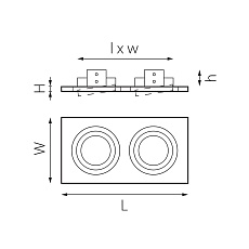 Комплект из светильника и рамки Lightstar Intero 16 (217529+217607+217607) i5290707 1