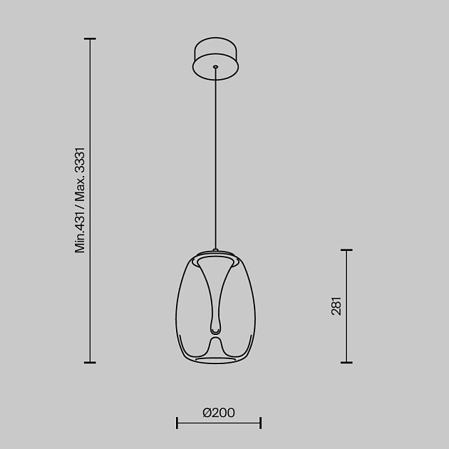 Подвесной светодиодный светильник Maytoni Splash MOD282PL-L8G3K Фото № 10