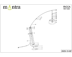 Торшер Mantra Ruti Ricca 9446+9448 5
