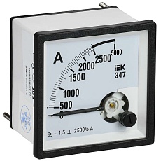 Амперметр Э47 2500/5А класс точности 1,5 72х72мм IEK IPA10-6-2500-E