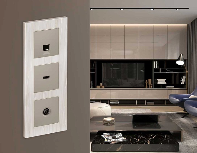 Лицевая панель розетки AMBRELLA VOLT AP3740 Фото № 2