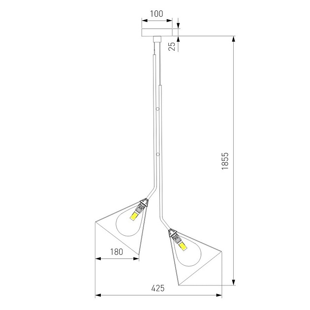 Подвесной светильник Eurosvet Enigma 70161/3 черный Фото № 2