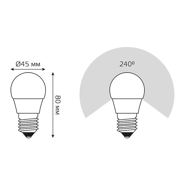 Лампа светодиодная Gauss E27 6.5W 3000K матовая 105102107 Фото № 10