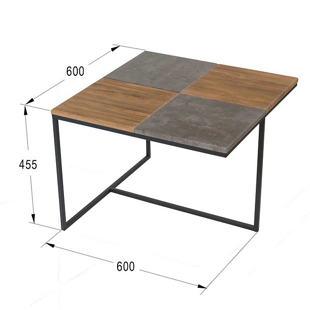 Журнальный стол Мебелик Фьюжн квадро 005013 изображение 3 Журнальный стол Мебелик Фьюжн квадро 005013 Фото № 3