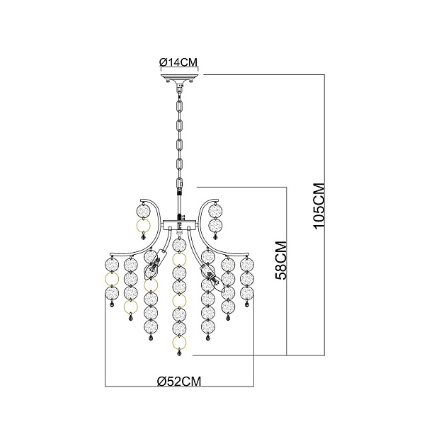 Подвесная люстра Arte Lamp Pipirima A4089LM-6AB Фото № 2
