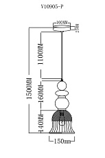 Подвесной светильник Moderli Glassy V10905-P 1
