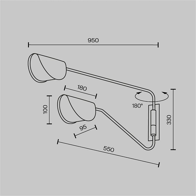Бра Maytoni Mollis MOD126WL-02B Фото № 2