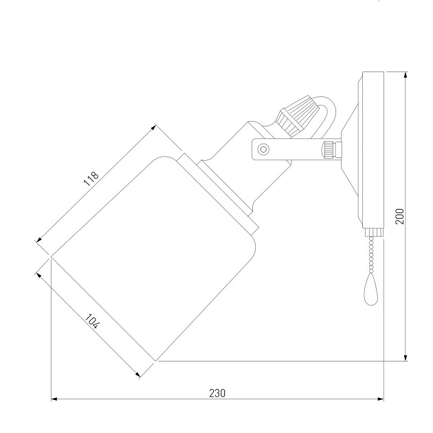 Спот Eurosvet Astor 70111/1 черный Фото № 2