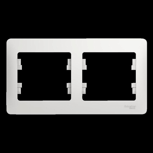 Рамка 2-постовая Systeme Electric Glossa белая GSL000102 Фото № 1