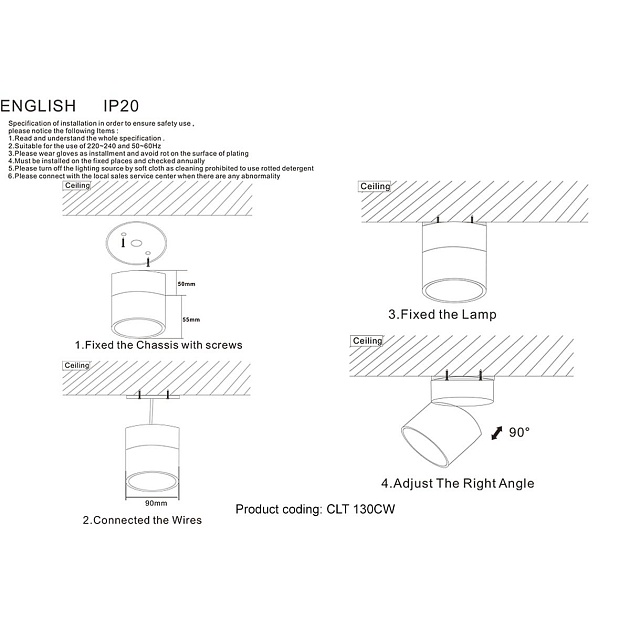 Светодиодный спот Crystal Lux CLT 130CW BL Фото № 2