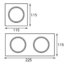 Рамка декоративная Italline IT02-QRS1 white 2