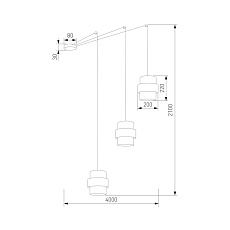 Подвесная люстра TK Lighting 5403 Calisto 1