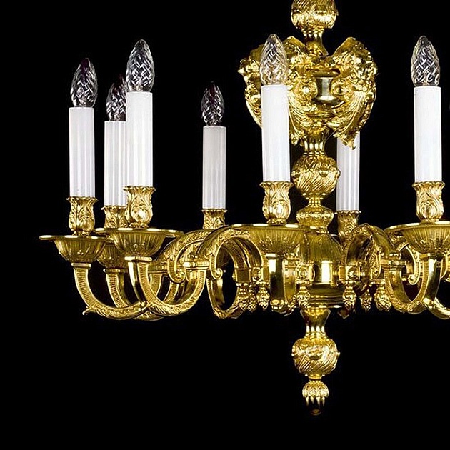 Подвесная люстра Artglass Mona X. Brass Antique Фото № 3