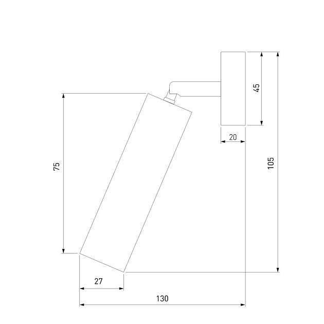 Светодиодный спот Eurosvet Pin 20133/1 LED черный Фото № 2