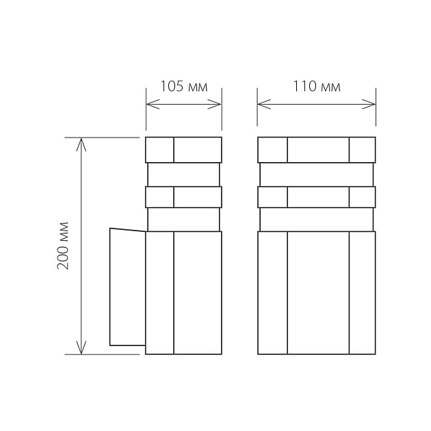 Уличный настенный светильник Elektrostandard 1444 Techno a032627 Фото № 2