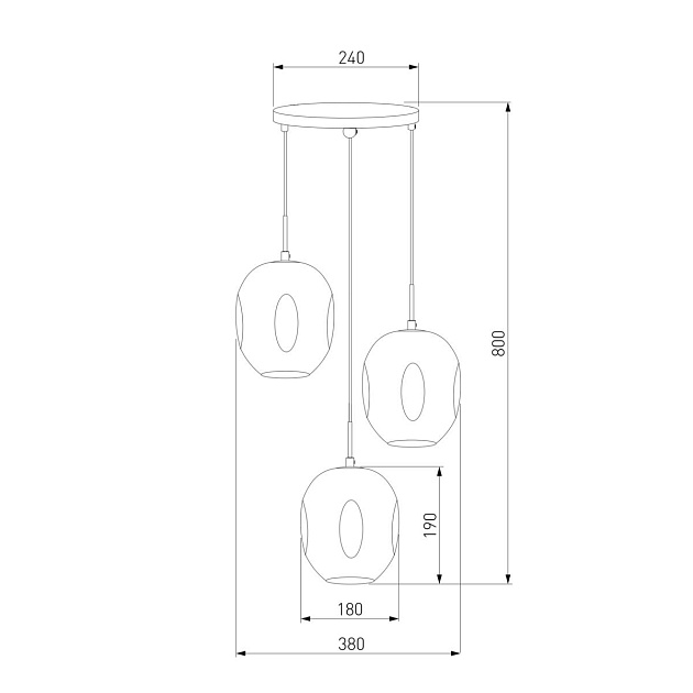 Подвесной светильник Eurosvet Mill 50195/3 черный жемчуг изображение 2 Подвесной светильник Eurosvet Mill 50195/3 черный жемчуг Фото № 2