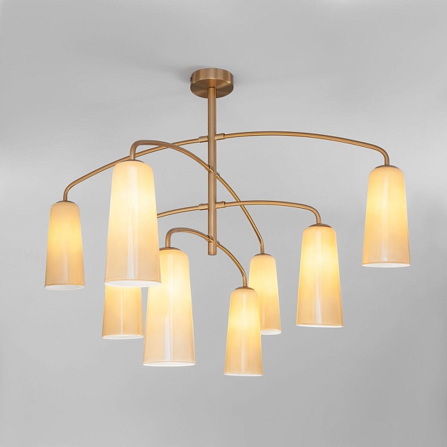 Подвесная люстра Eurosvet Omber 70137/8 латунь изображение 1 Подвесная люстра Eurosvet Omber 70137/8 латунь Фото № 1