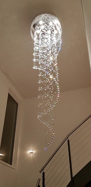 Каскадная люстра Artglass Spiral 600X2500 Chaos CE изображение 5 Каскадная люстра Artglass Spiral 600X2500 Chaos CE Фото № 5