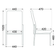 Кухонный стул AksHome Denver коричневый, экокожа 27902 1
