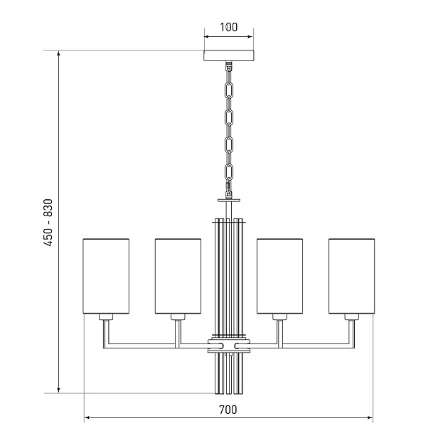 Подвесная люстра Eurosvet Soffio 60134/8 никель изображение 3 Подвесная люстра Eurosvet Soffio 60134/8 никель Фото № 3