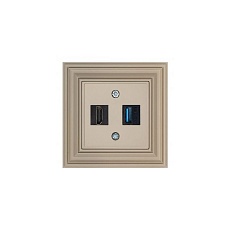 Розетка HDMI/USB Liregus Retro кремовый омбре 29-140