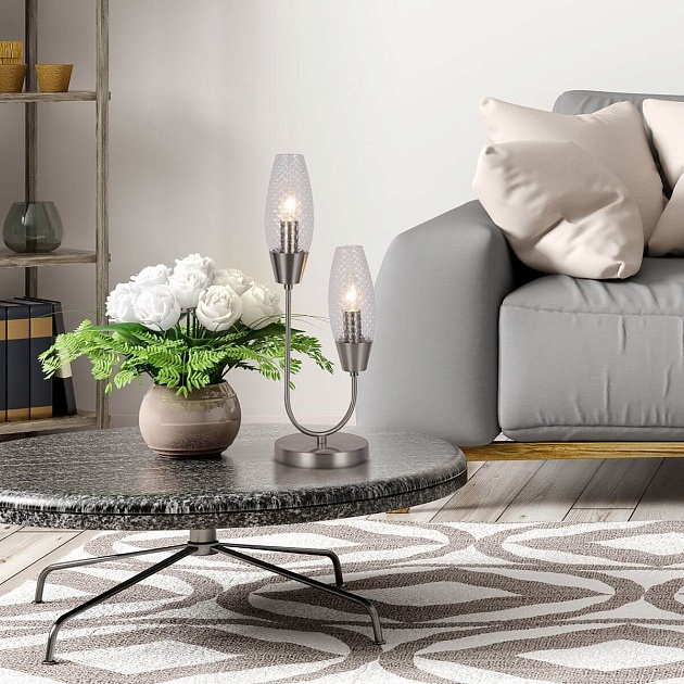 Настольная лампа Escada Desire 10165/2 Nickel изображение 3 Настольная лампа Escada Desire 10165/2 Nickel Фото № 3