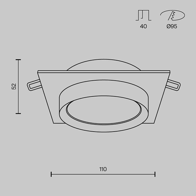 Встраиваемый светильник Maytoni Hoop DL086-GX53-SQ-WB Фото № 7