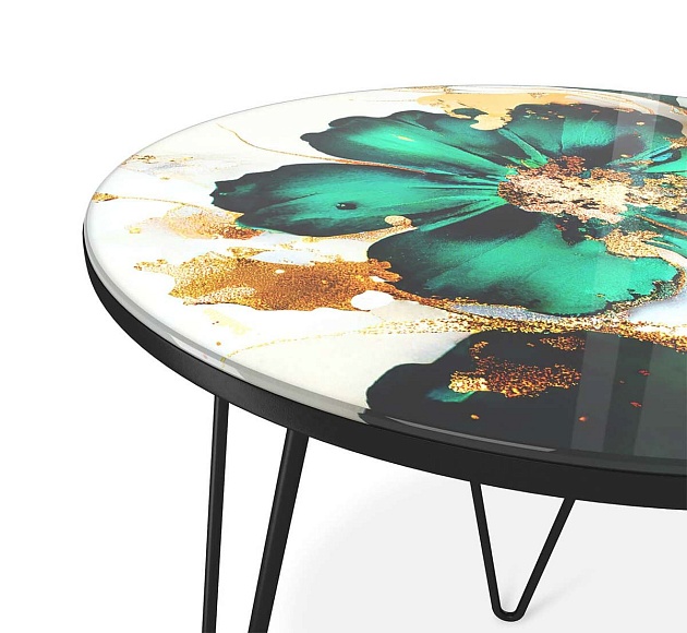 Журнальный стол Sheffilton SHT-CT27 малахитово зеленый/черный муар 4007482110 Фото № 7