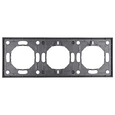Рамка STEKKER, PFR00-5003-10  3-местная, серия Эмили, платиново-серый, soft touch 49964 4