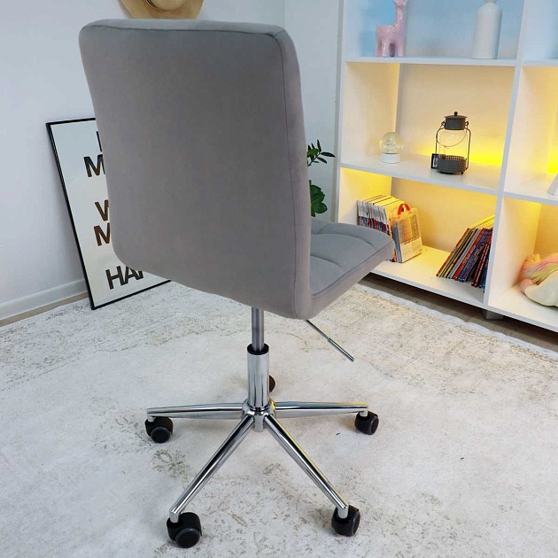 Поворотное кресло AksHome Fiji светло-серый, велюр 72573 Фото № 8