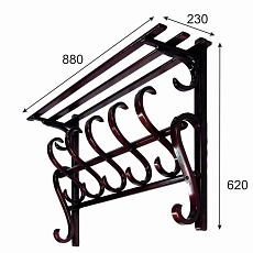 Настенная вешалка Мебелик В 7Н 001555 2
