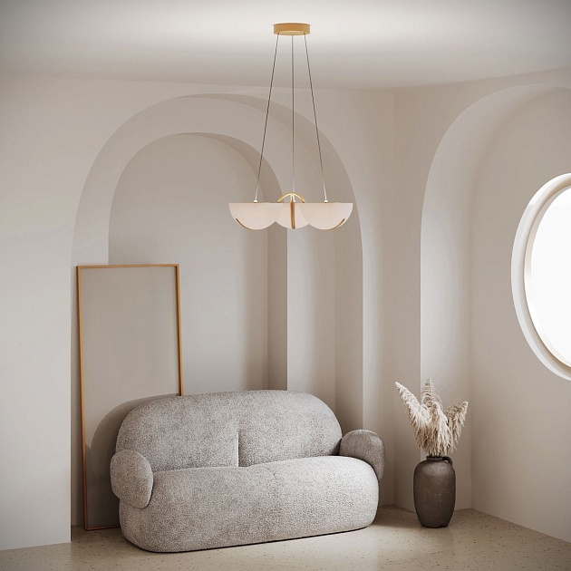 Подвесная светодиодная люстра Eurosvet Emisfero 50083/3 LED золото изображение 8 Подвесная светодиодная люстра Eurosvet Emisfero 50083/3 LED золото Фото № 8