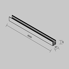 Профиль для уличной трековой системы Maytoni Outdoor O-TR002OH-P-B3M 2