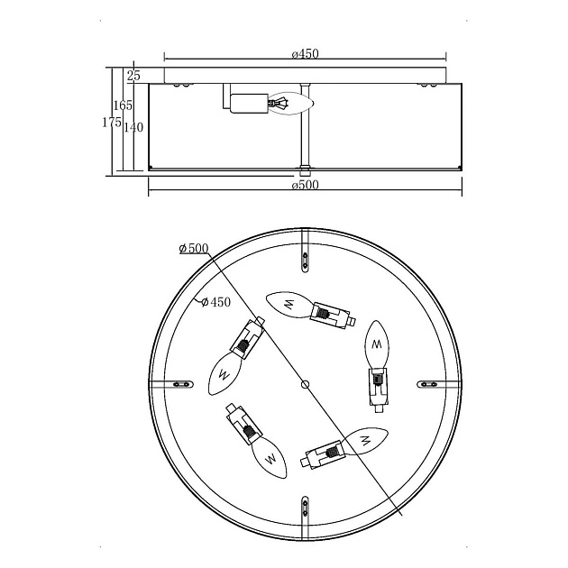 Потолочный светильник Maytoni Ripple MOD096CL-05CH Фото № 2