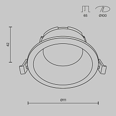 Встраиваемый светильник Maytoni Technical Downlight Share DL126-GX53-WMG 5