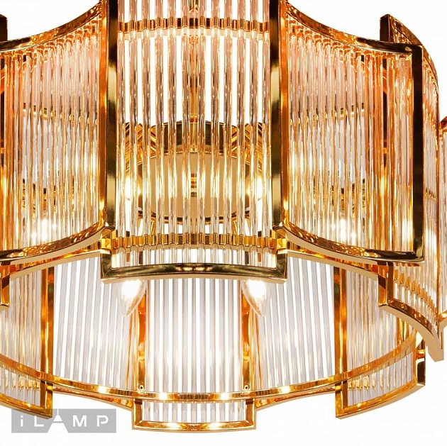 Подвесная люстра iLamp Tribeca MD0276-6A GOLD+CLEAR Фото № 4