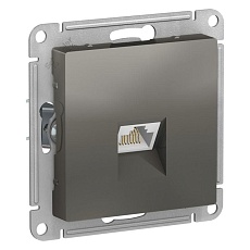 Розетка компьютерная RJ45 Systeme Electric AtlasDesign 5e кат UTP сталь ATN000983