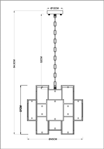 Подвесная люстра Arte Lamp Theemin A4068LM-7SG Фото № 2
